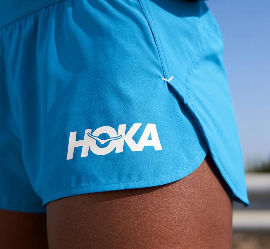 Hoka One One Shorts Womens Blue - Performance - 61758EWZU